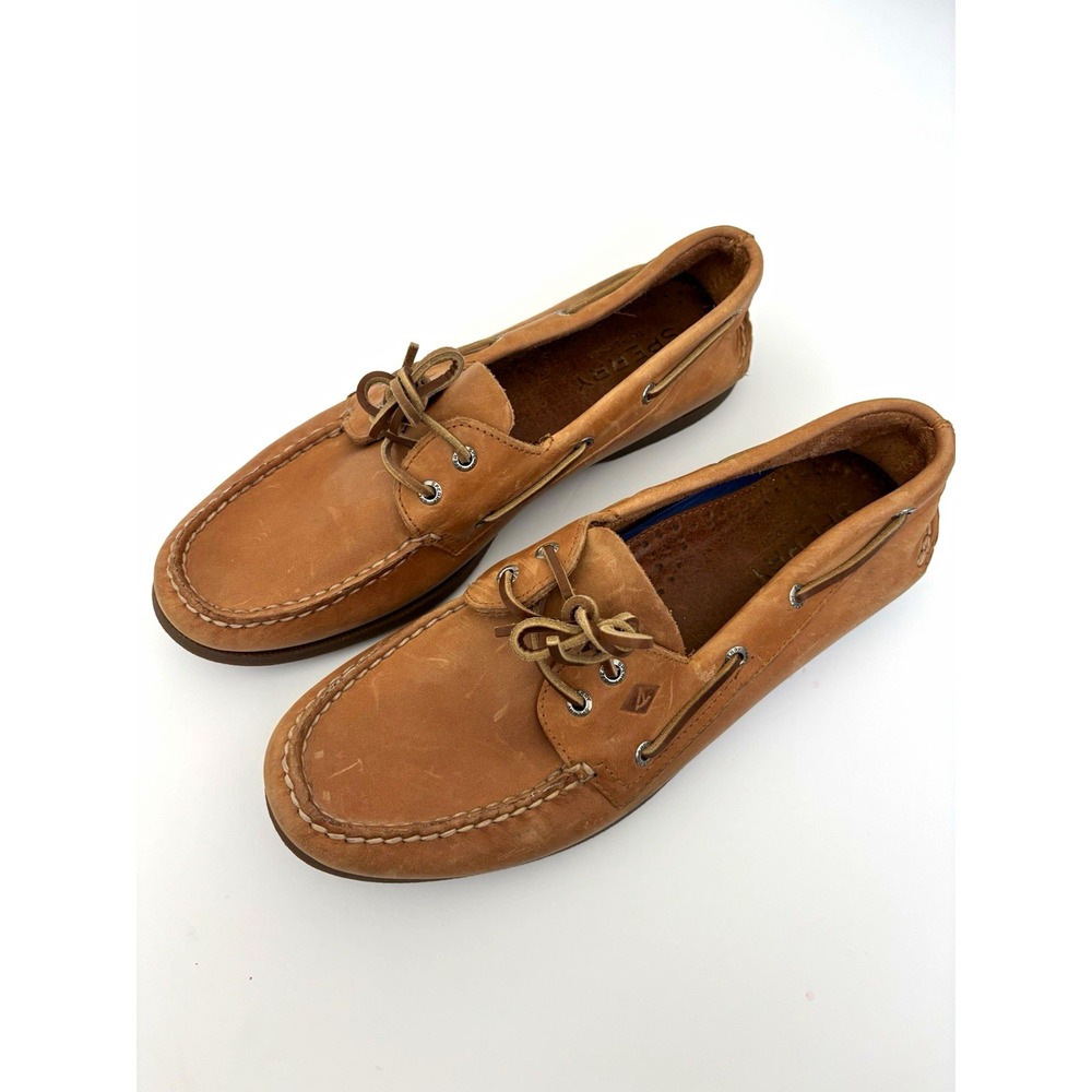 Sperry Top-Sider Men's Brown Leather Boat Shoes 12M preppy classiccore
